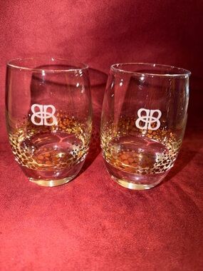 VTG Bailey’s Irish Cream retro barware tumblers weighted bottom  -set of 2